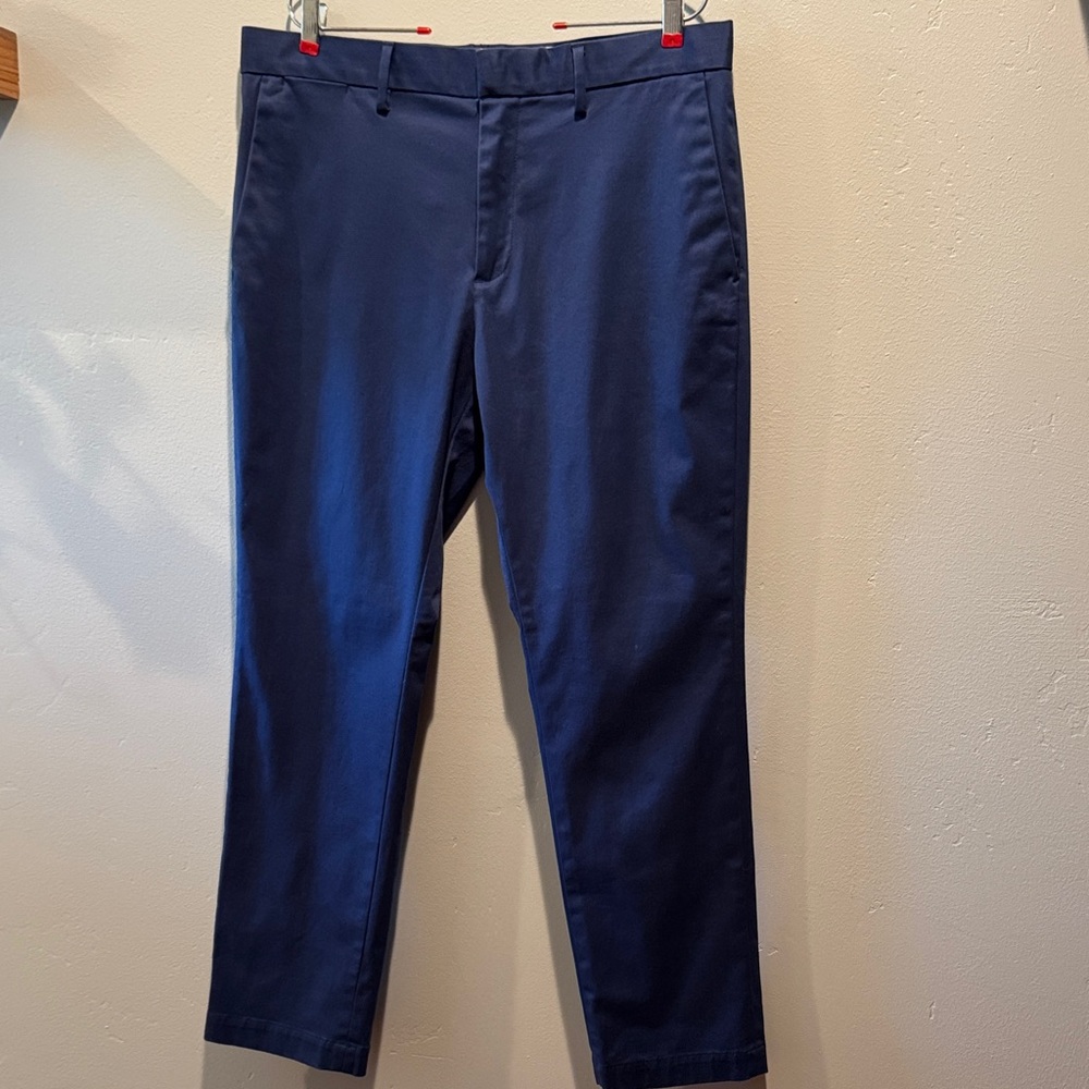 Banana Republic Aiden Chino Chinos Classic Cotton Navy Blue Men's Pants Slacks